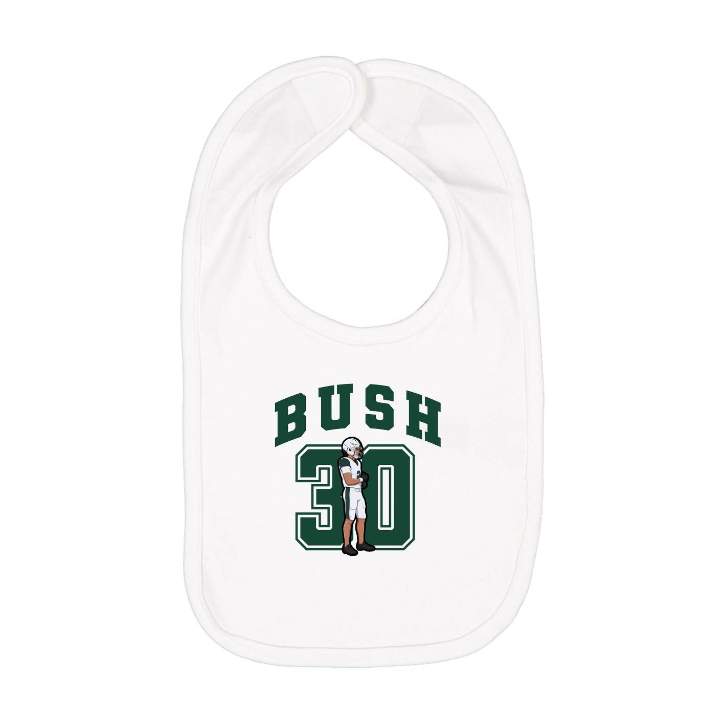 Infant Bib — Number in White