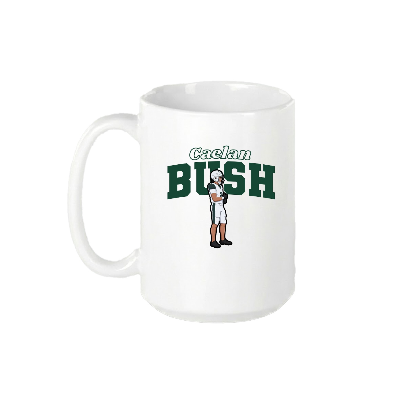 15oz Coffee Mug — Name Arch in White