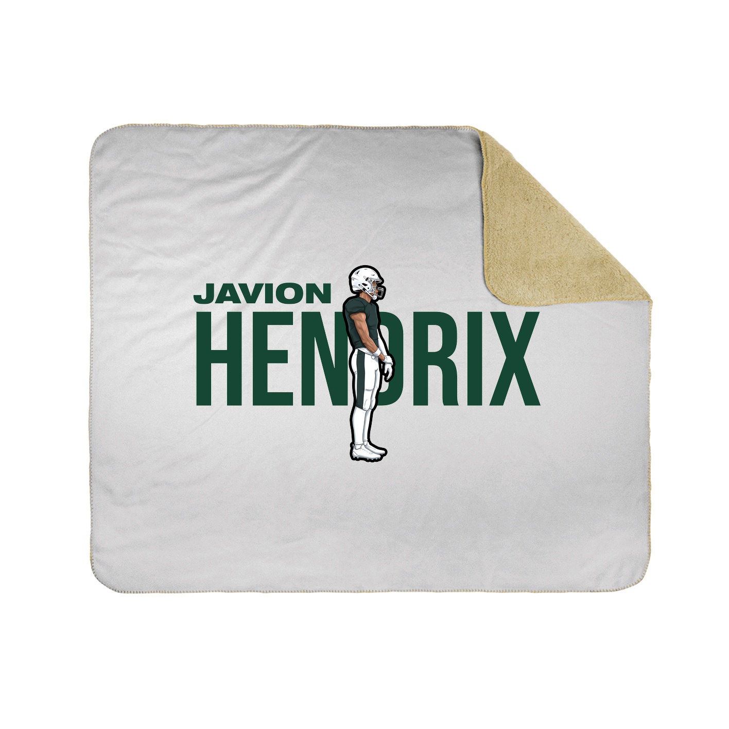 Throw Blanket — Player Name in White