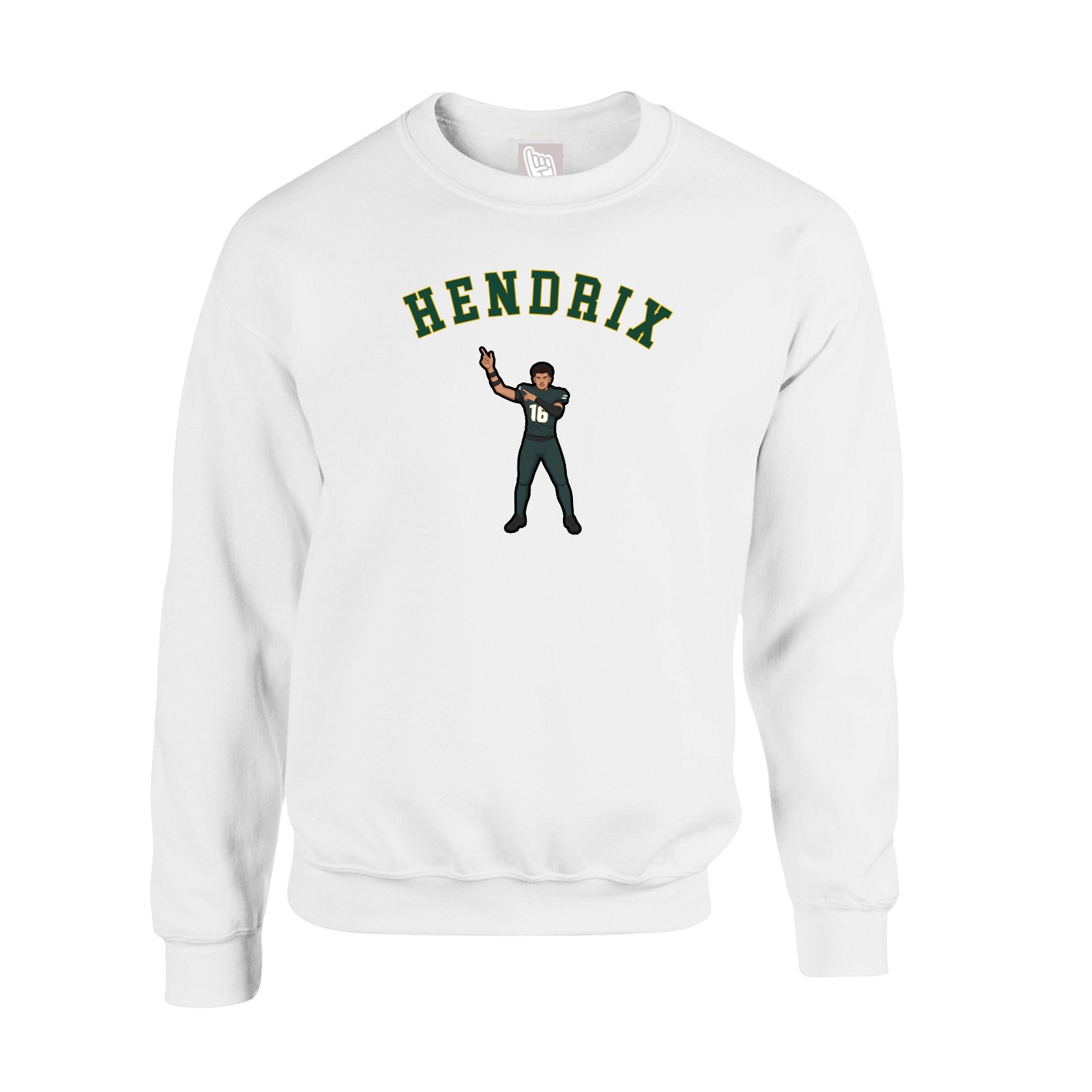Fleece Crew — Shirsey Arch in White