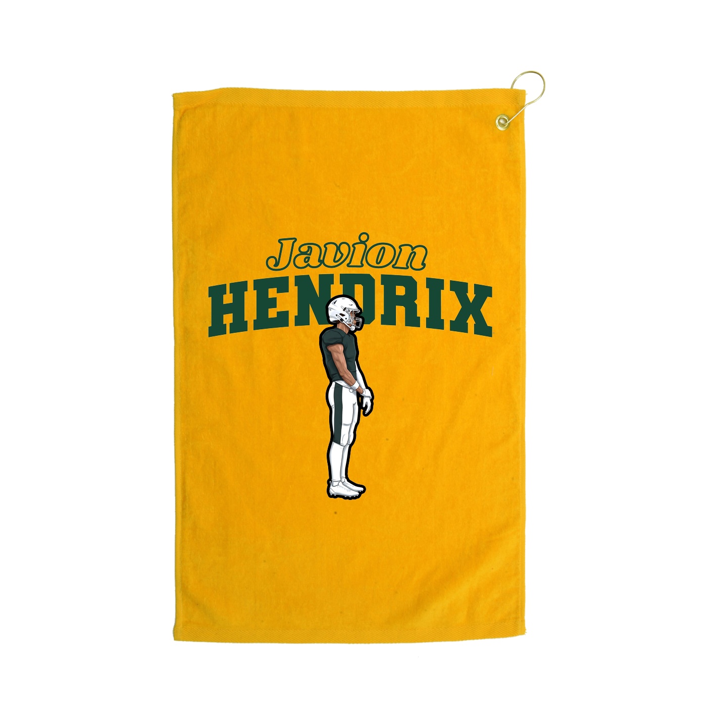 Golf Towel — Name Arch in Gold