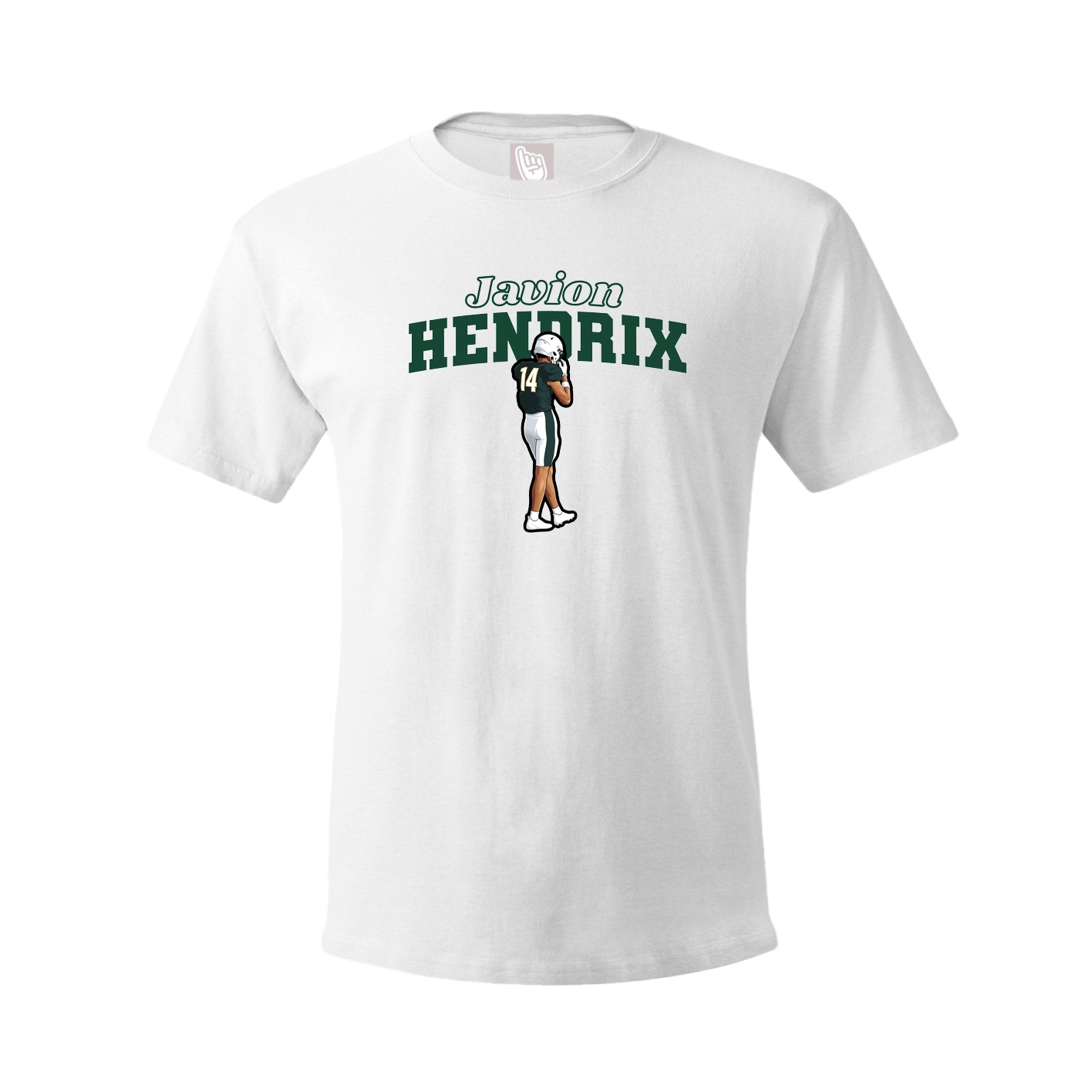 Youth Tee — Name Arch in White