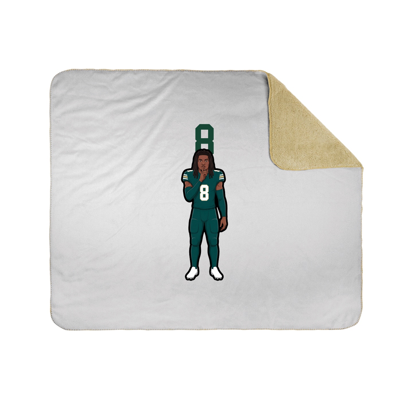 Throw Blanket — Number Top in White