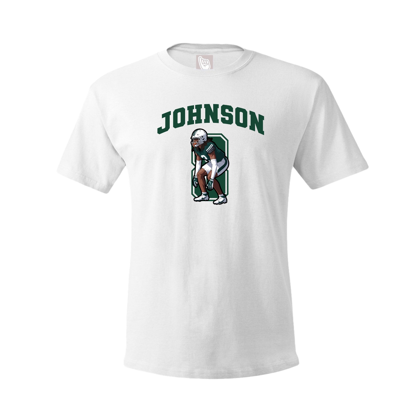 Youth Tee — Number in White