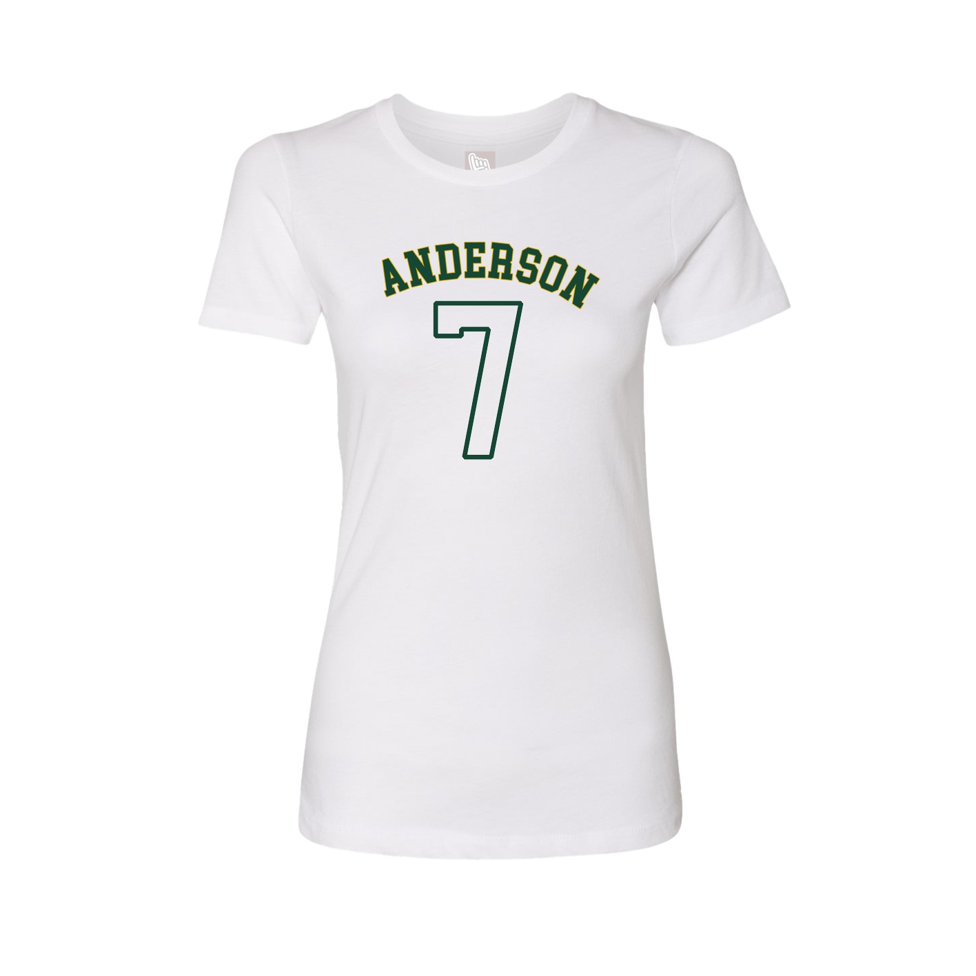 Fitted Women's Tee — Shirsey Arch in White