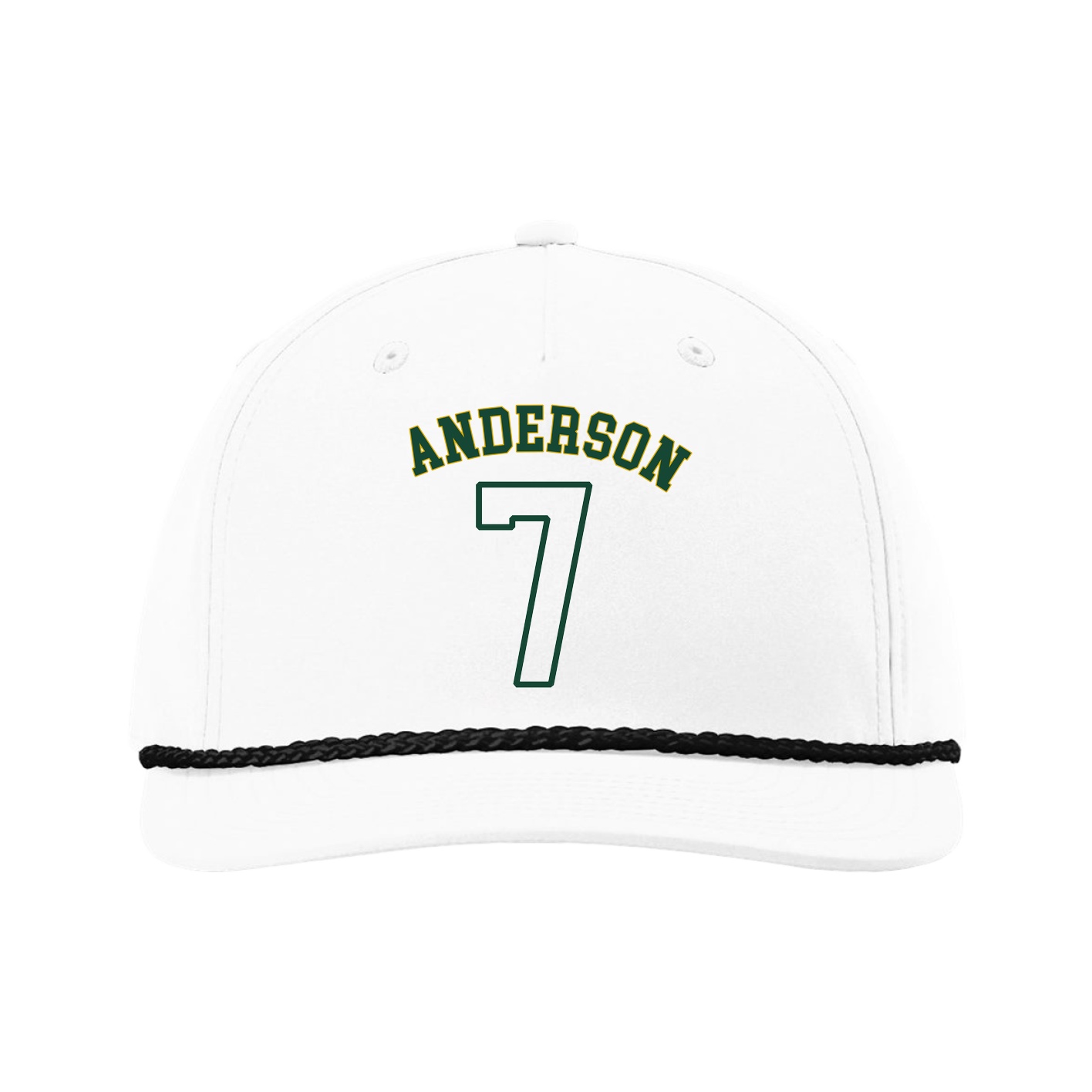 Five-Panel Classic Rope Cap — Shirsey Arch in White