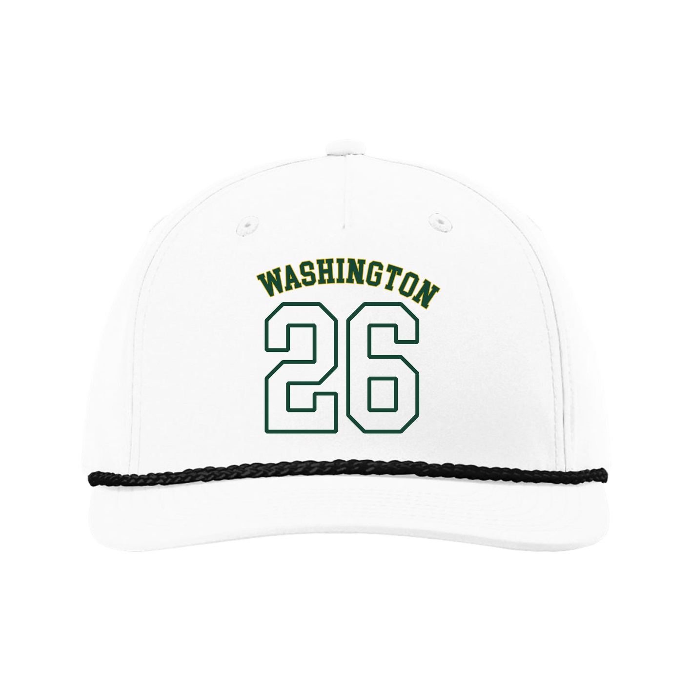 Five-Panel Classic Rope Cap — Shirsey Arch in White