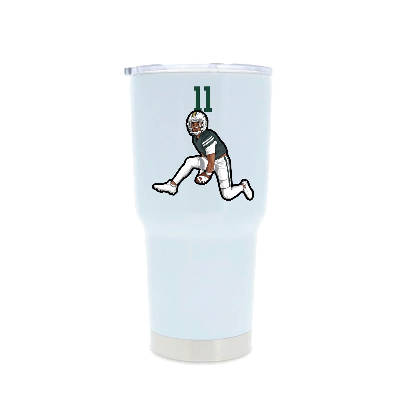 30oz Stainless Steel Tumbler — Number Top in White