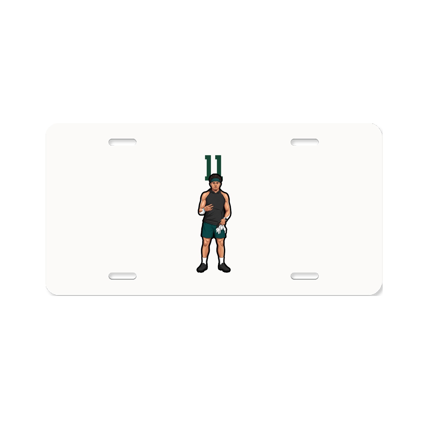 License Plate — Number Top in Classic