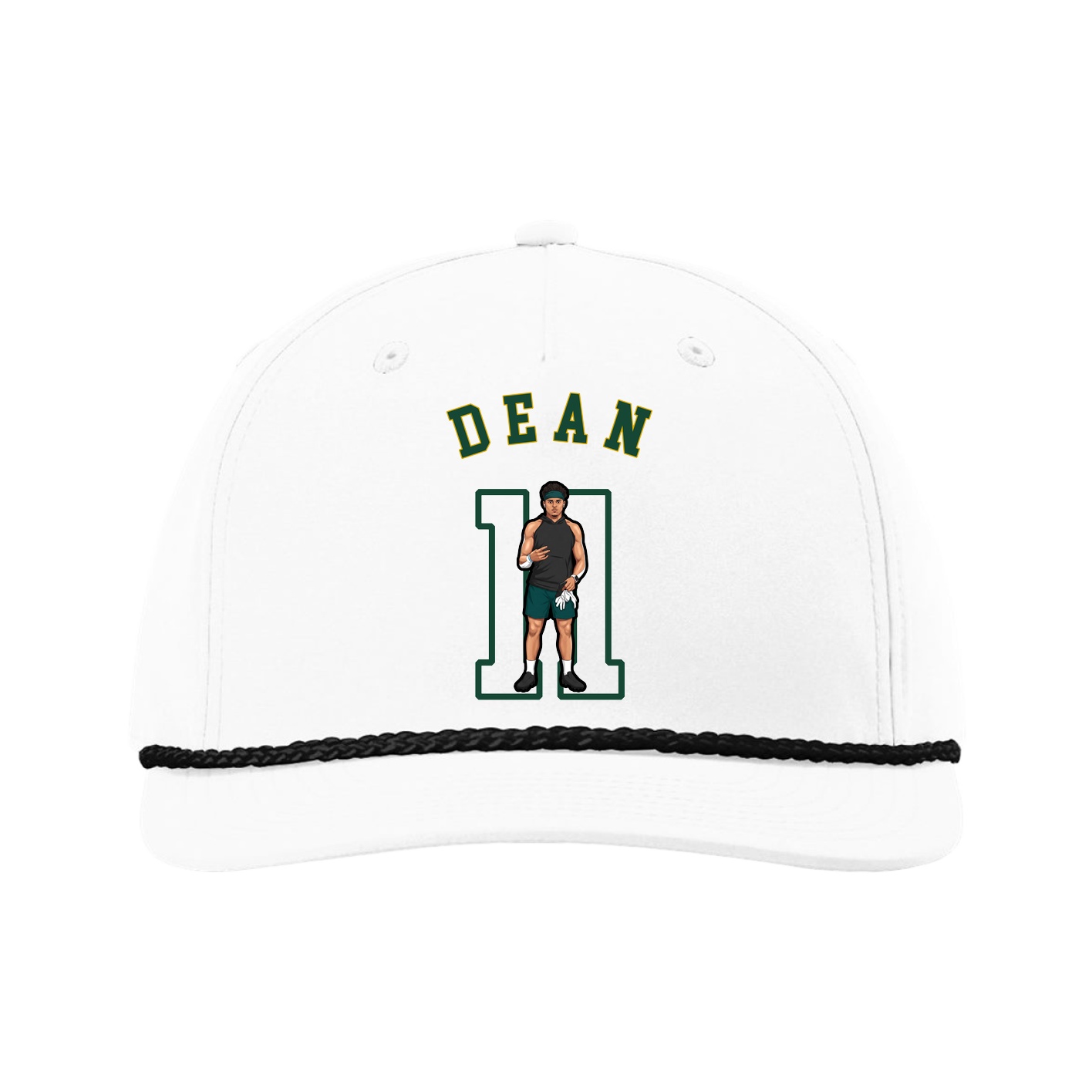 Five-Panel Classic Rope Cap — Shirsey Arch in White