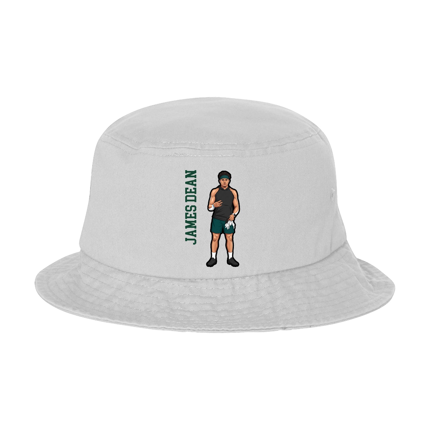 Bucket Cap — Name Vertical in White