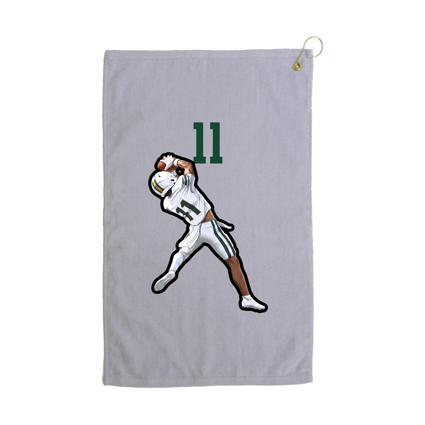 Golf Towel — Number Top in Grey