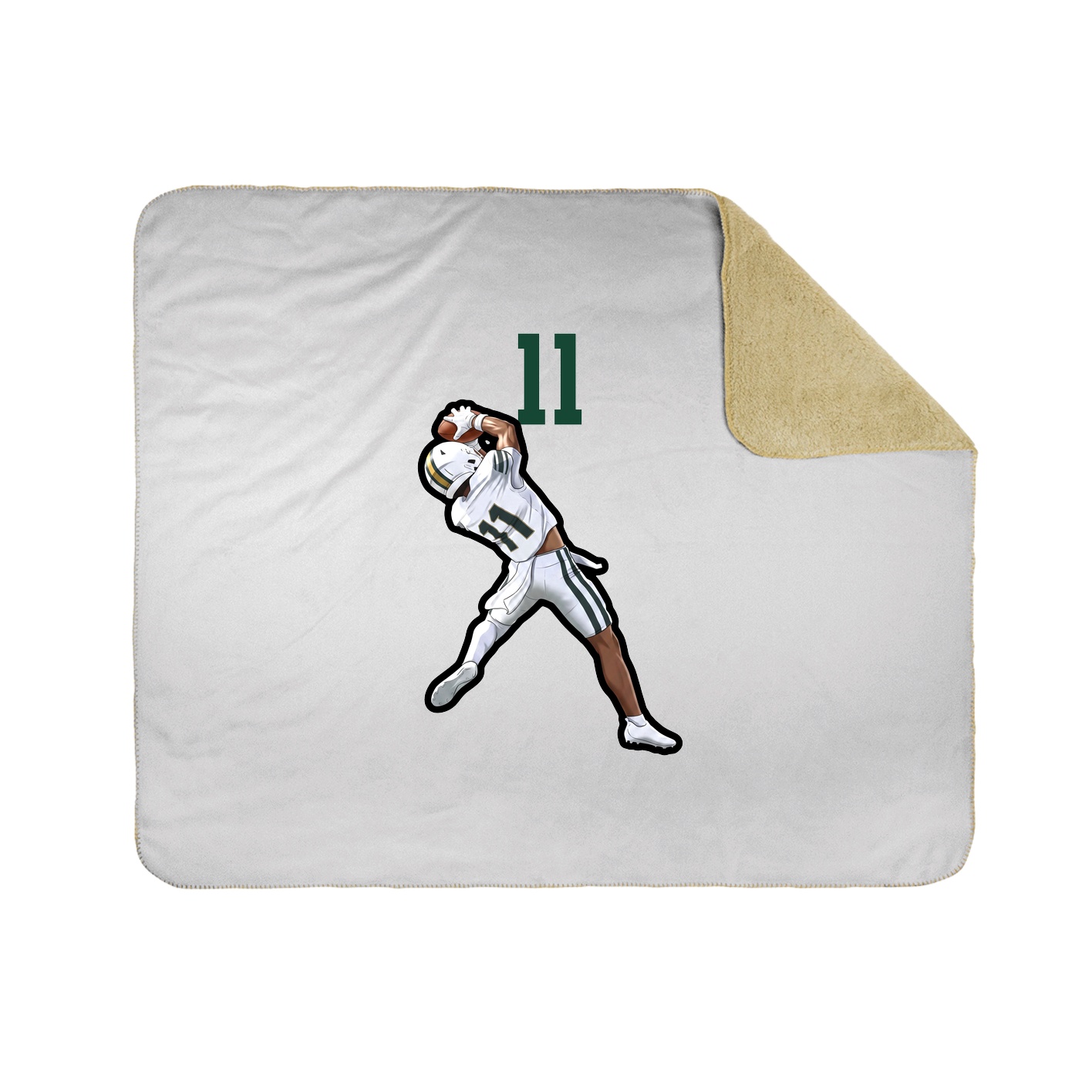 Throw Blanket — Number Top in White