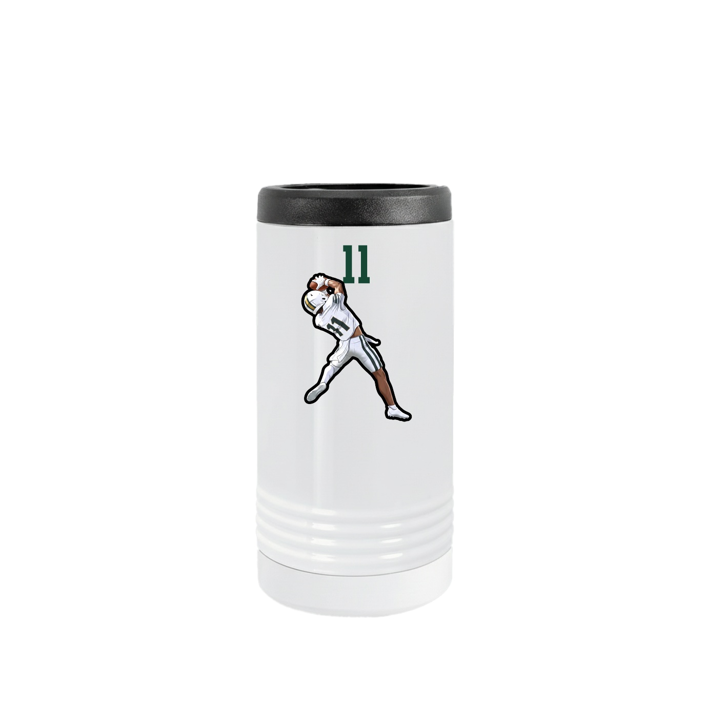 Slim Beverage Holder — Number Top in White