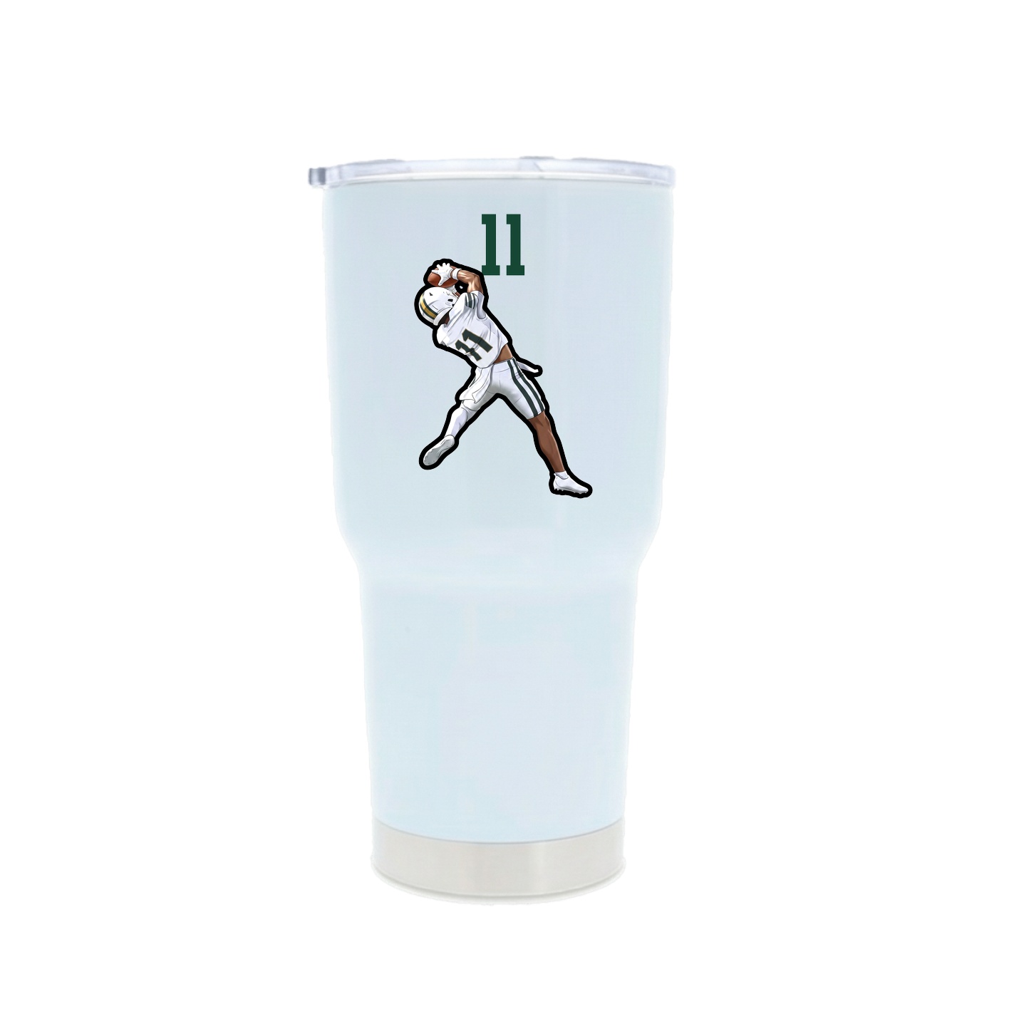 30oz Stainless Steel Tumbler — Number Top in White