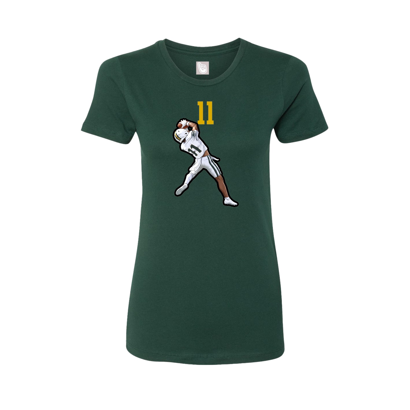 Womens Tee — Number Top in Green