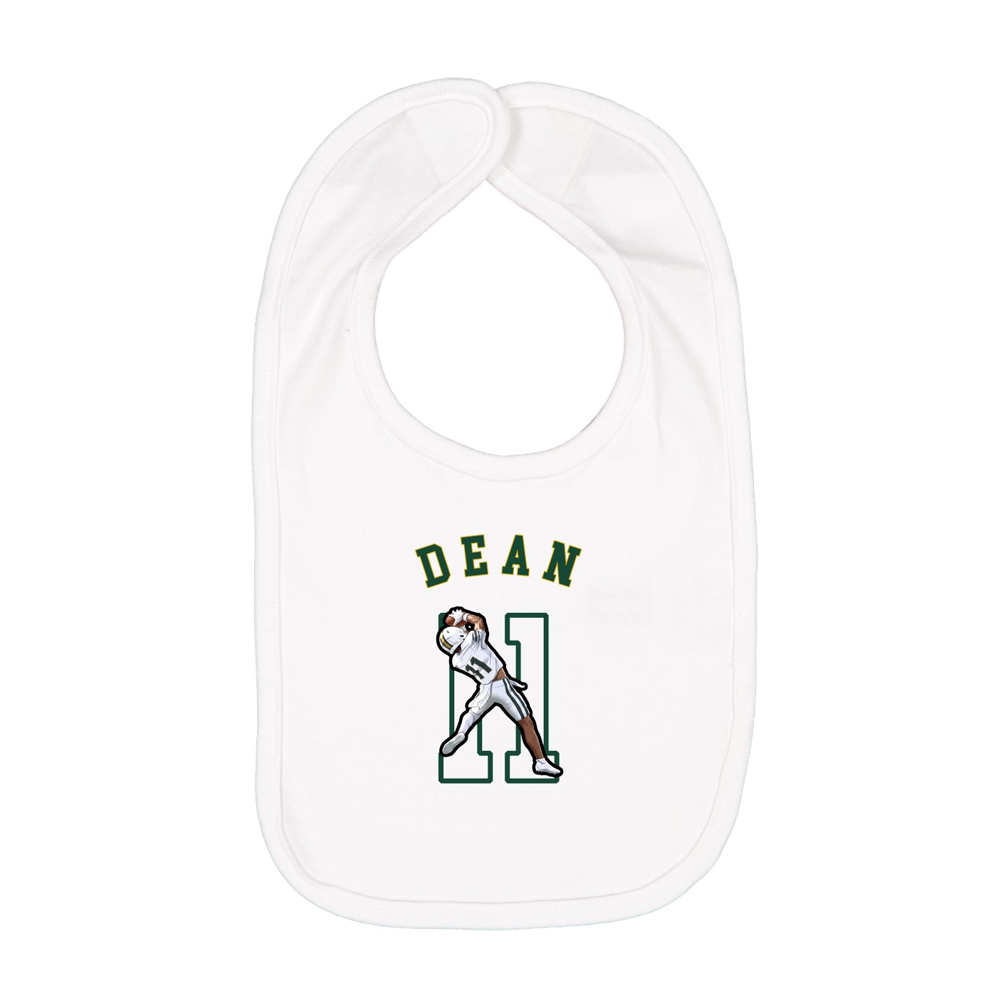 Infant Bib — Shirsey Arch in White
