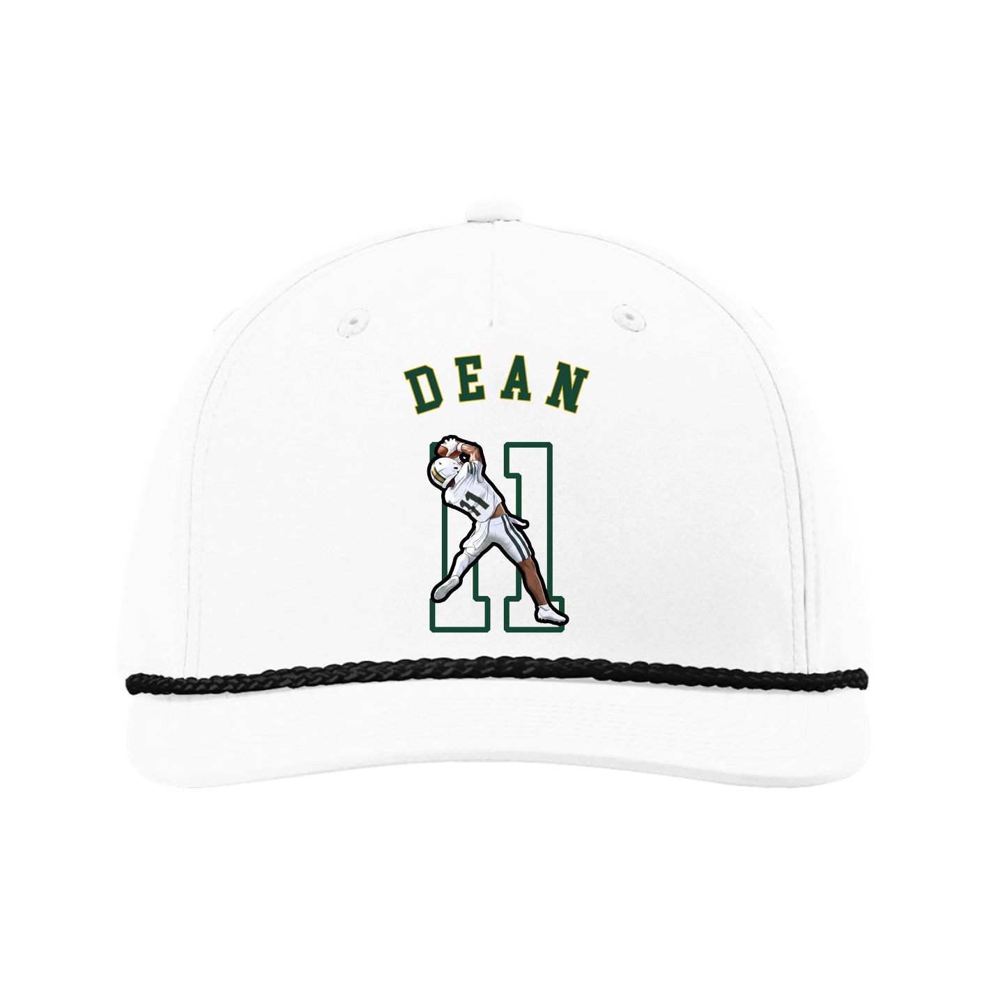 Five-Panel Classic Rope Cap — Shirsey Arch in White