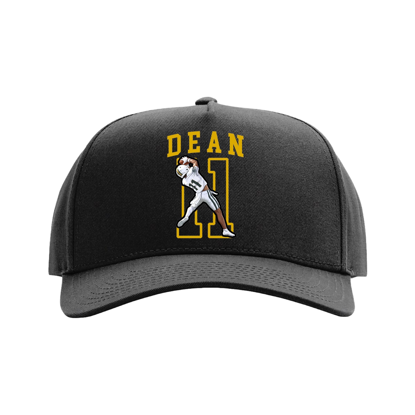 Full Fabric Five-Panel Champ Cap — Shirsey in Black