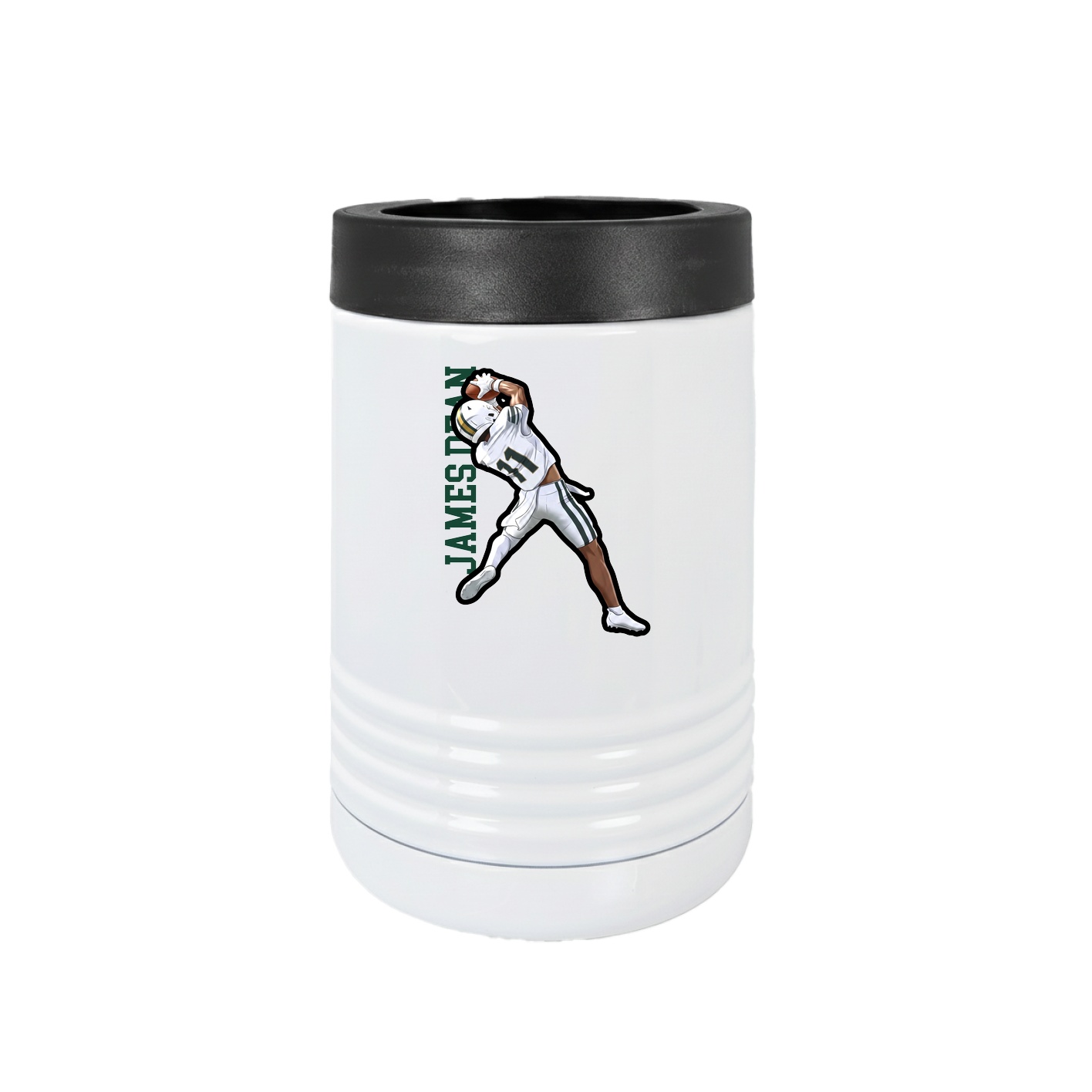 Beverage Holder — Name Vertical in White