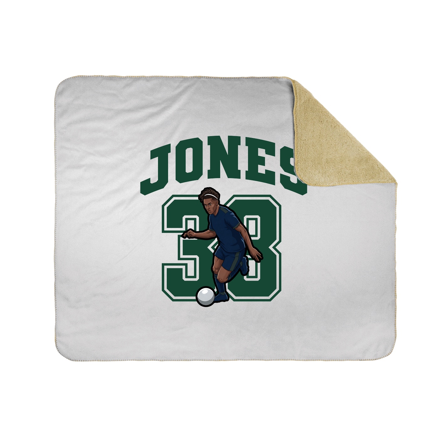 Throw Blanket — Number in White