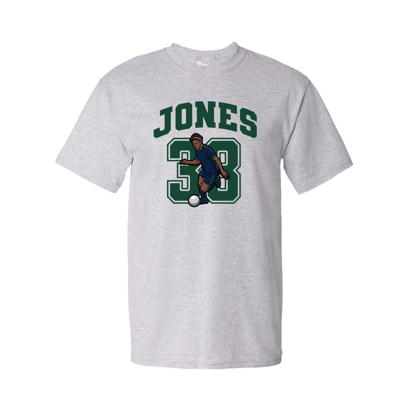 Youth Tee — Number in Grey