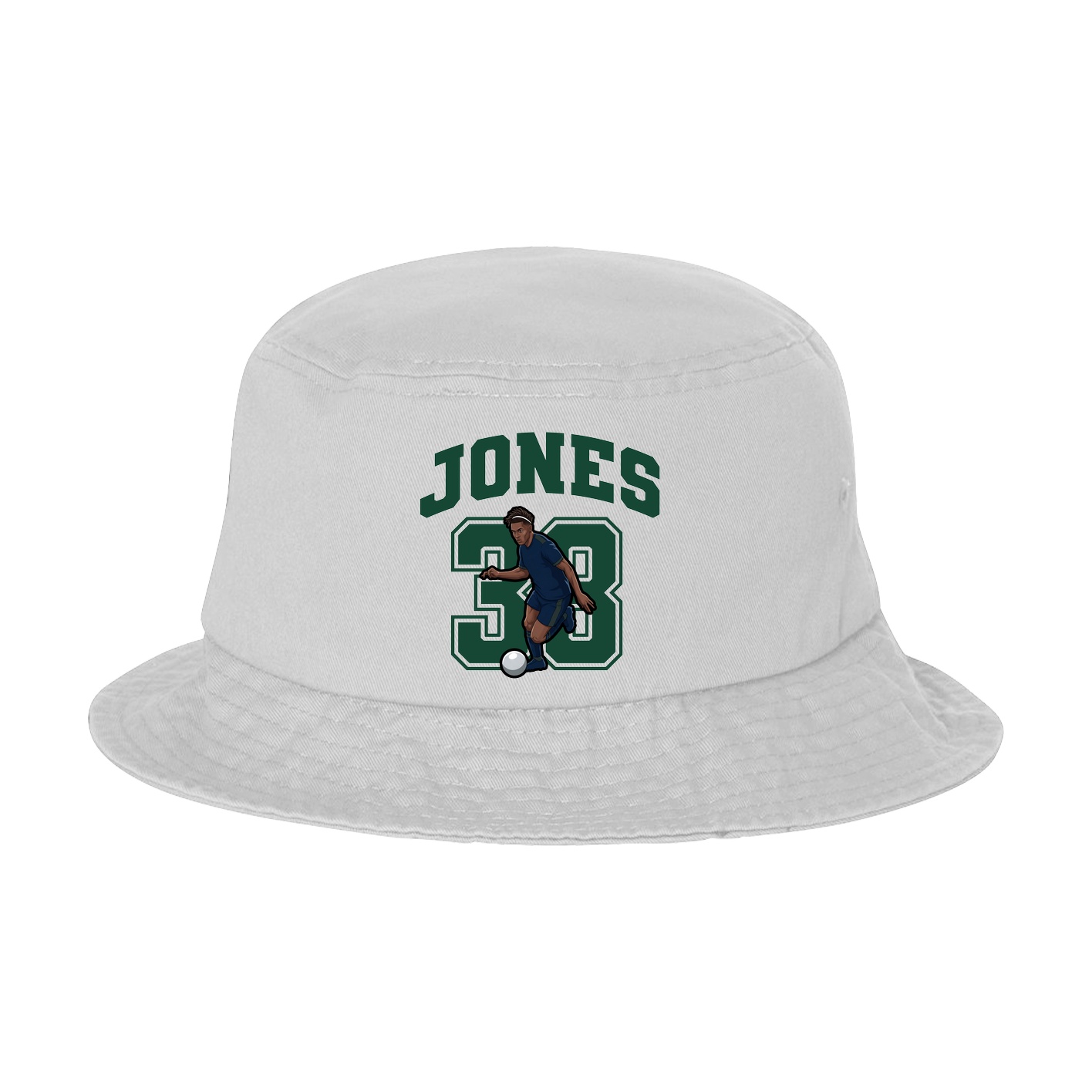 Bucket Cap — Number in White