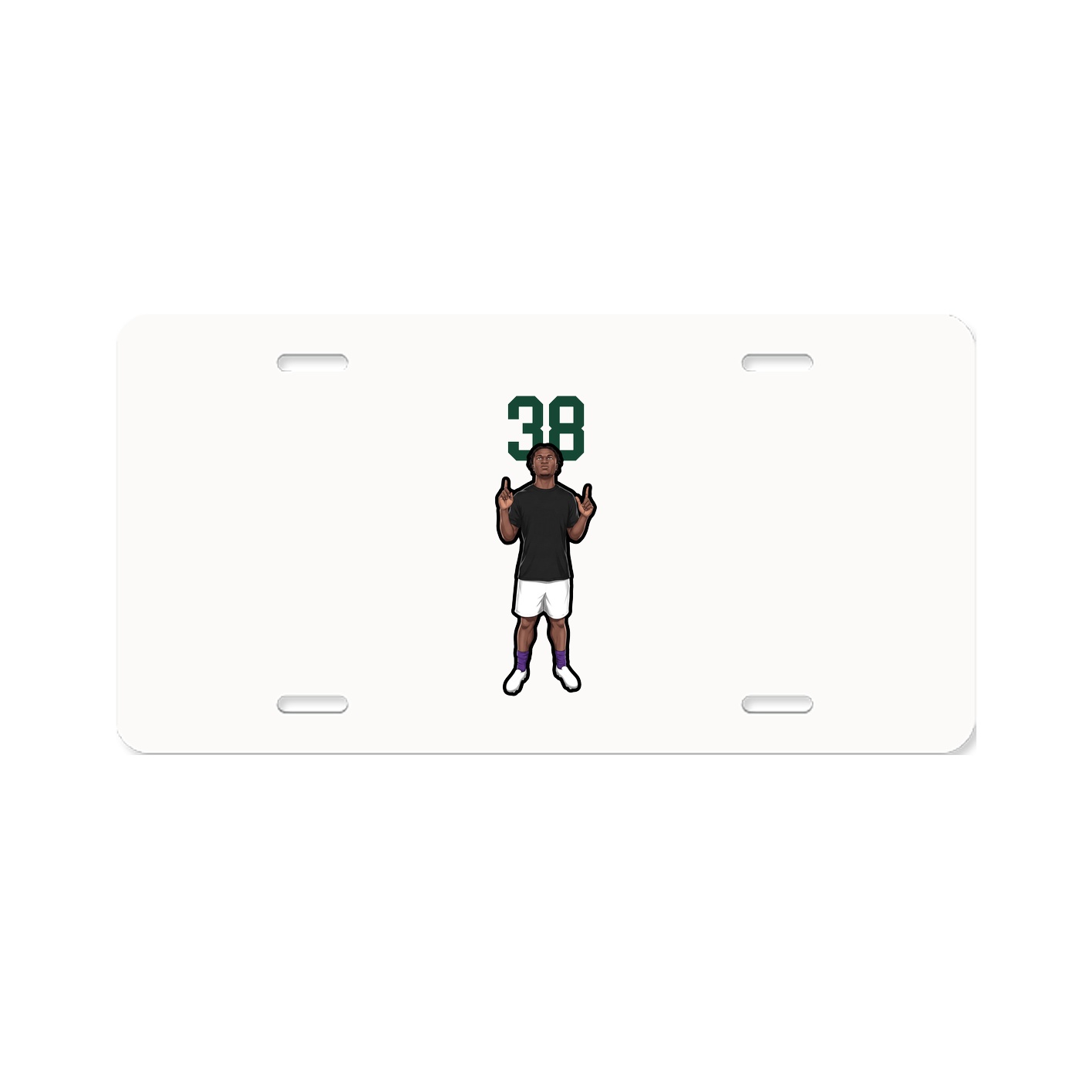 License Plate — Number Top in Classic