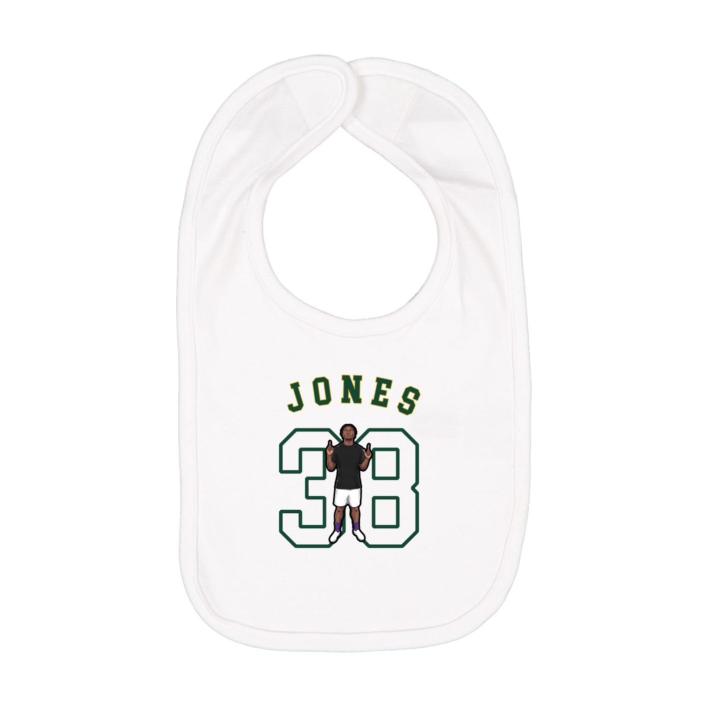 Infant Bib — Shirsey Arch in White