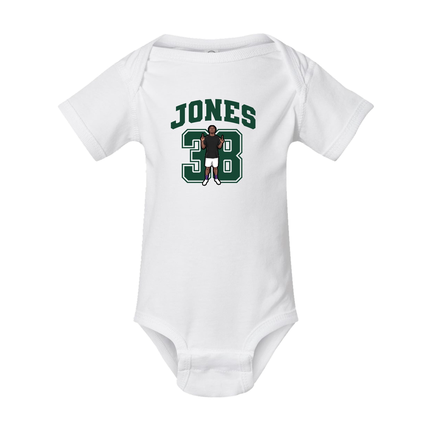 Baby Onesie — Number in White