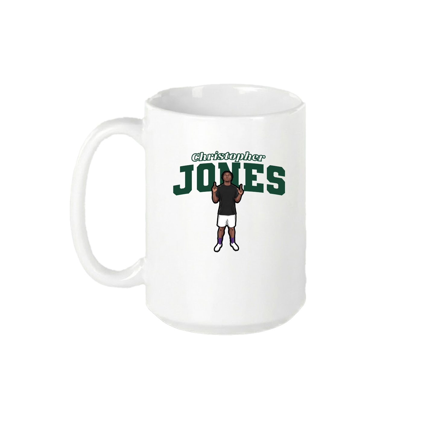 15oz Coffee Mug — Name Arch in White