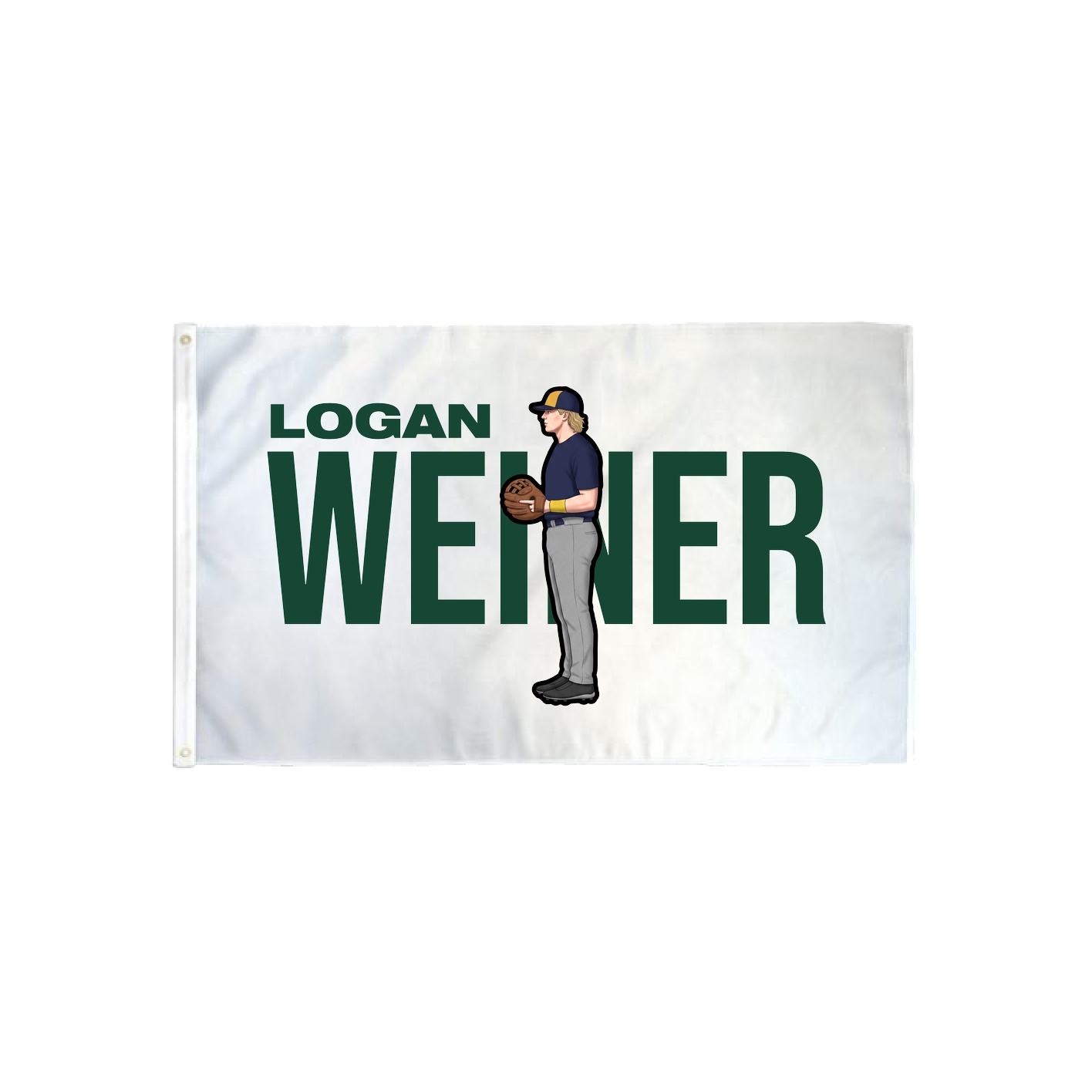 3x5 Flag — Player Name in Classic