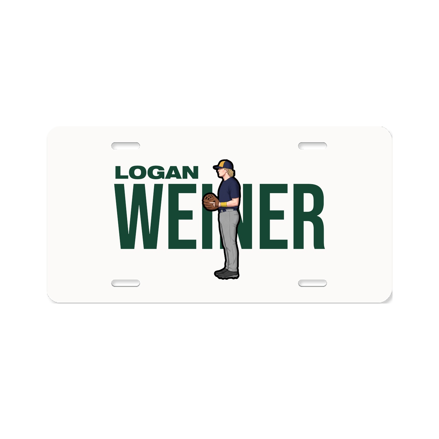 License Plate — Player Name in Classic