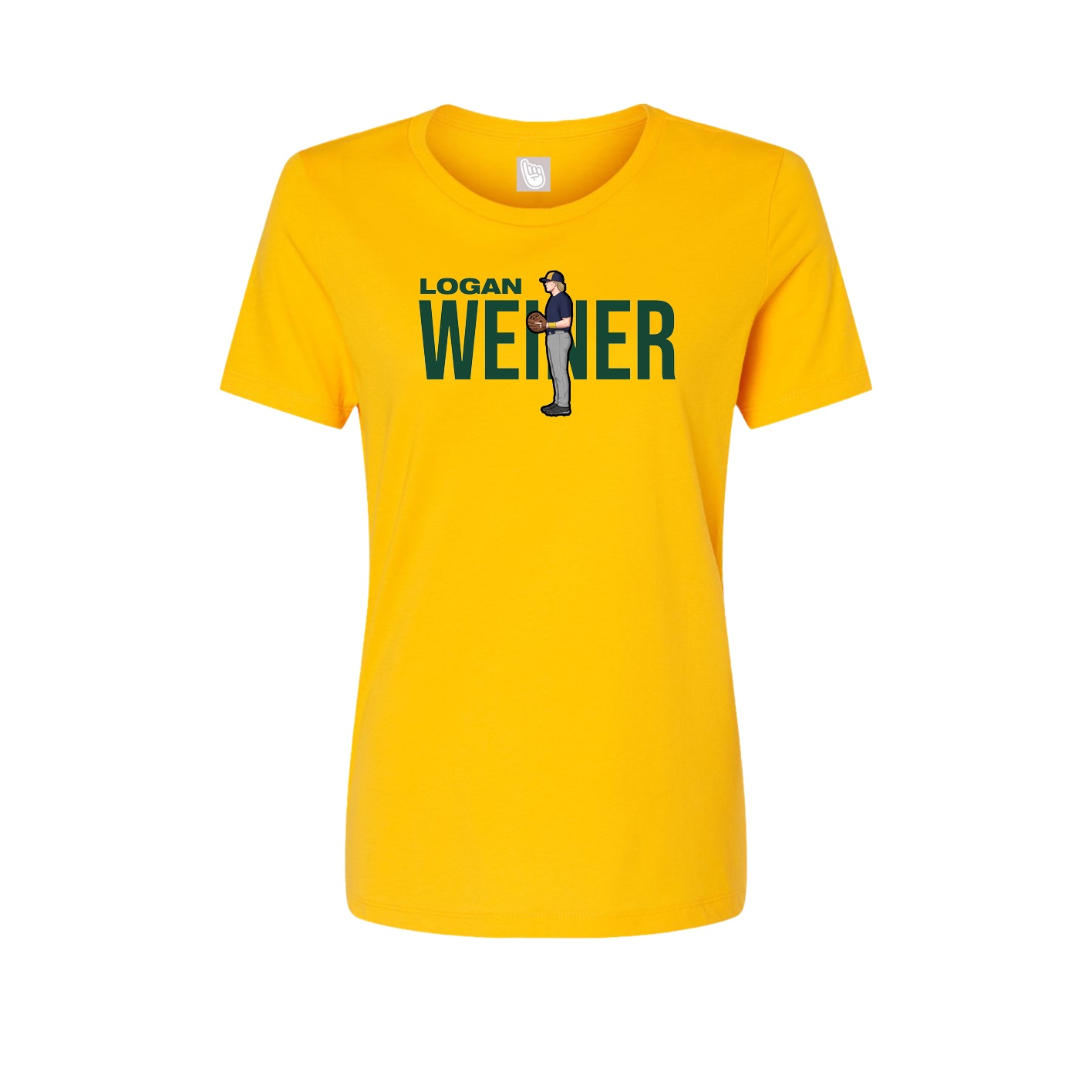 Fitted Women's Tee — Player Name in Gold