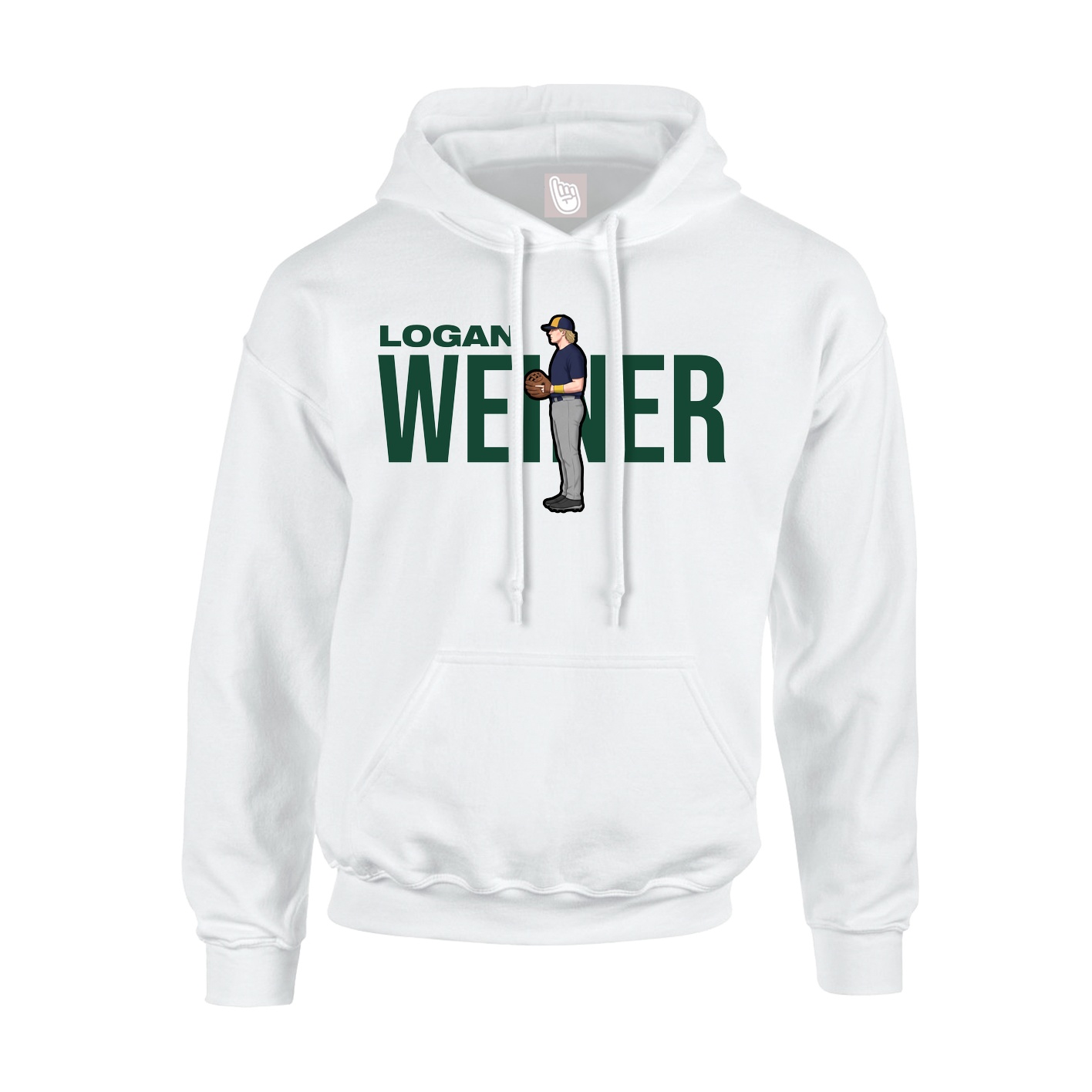 Hoodie — Player Name in White