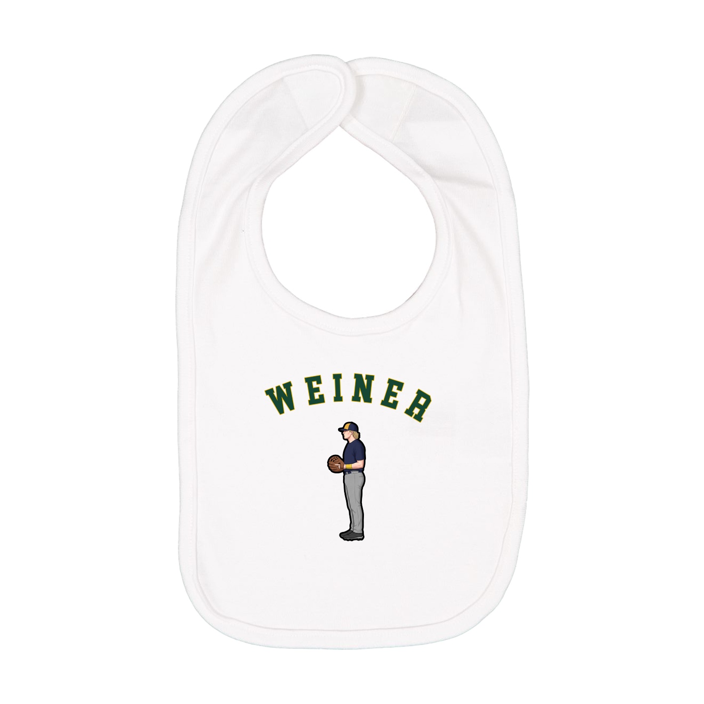 Infant Bib — Shirsey Arch in White