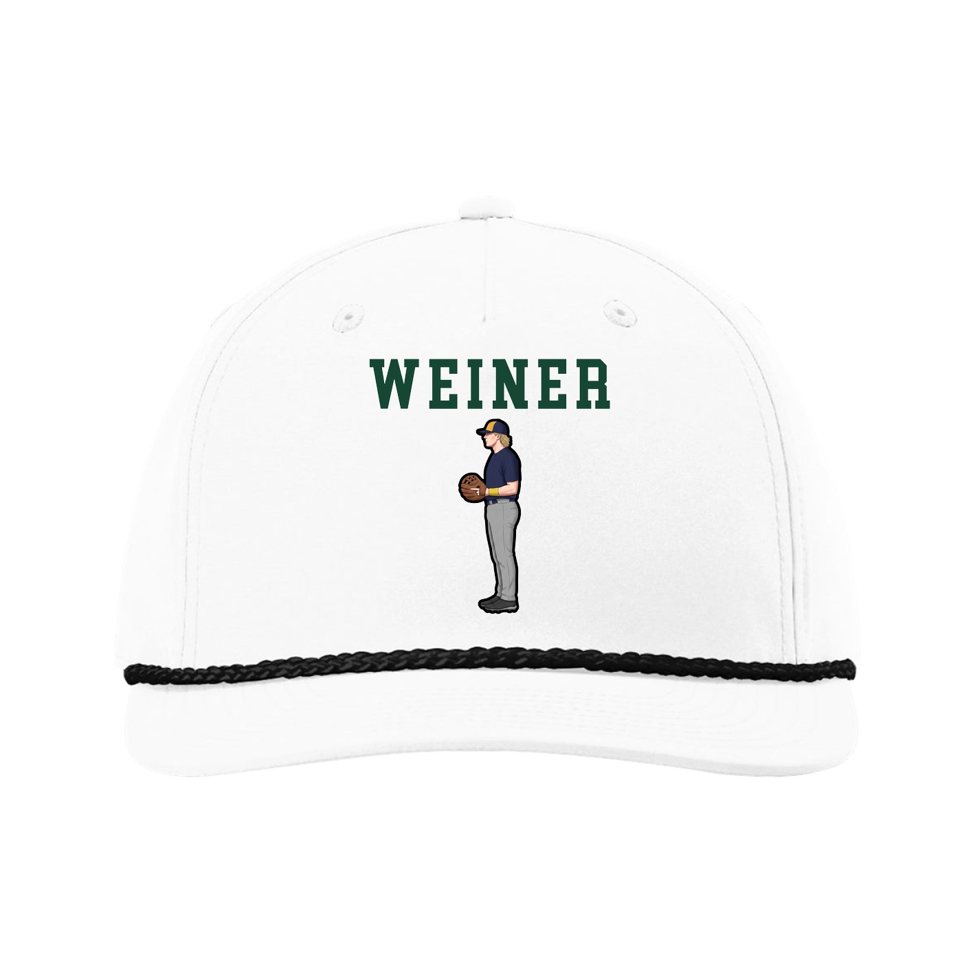 Five-Panel Classic Rope Cap — Shirsey in White
