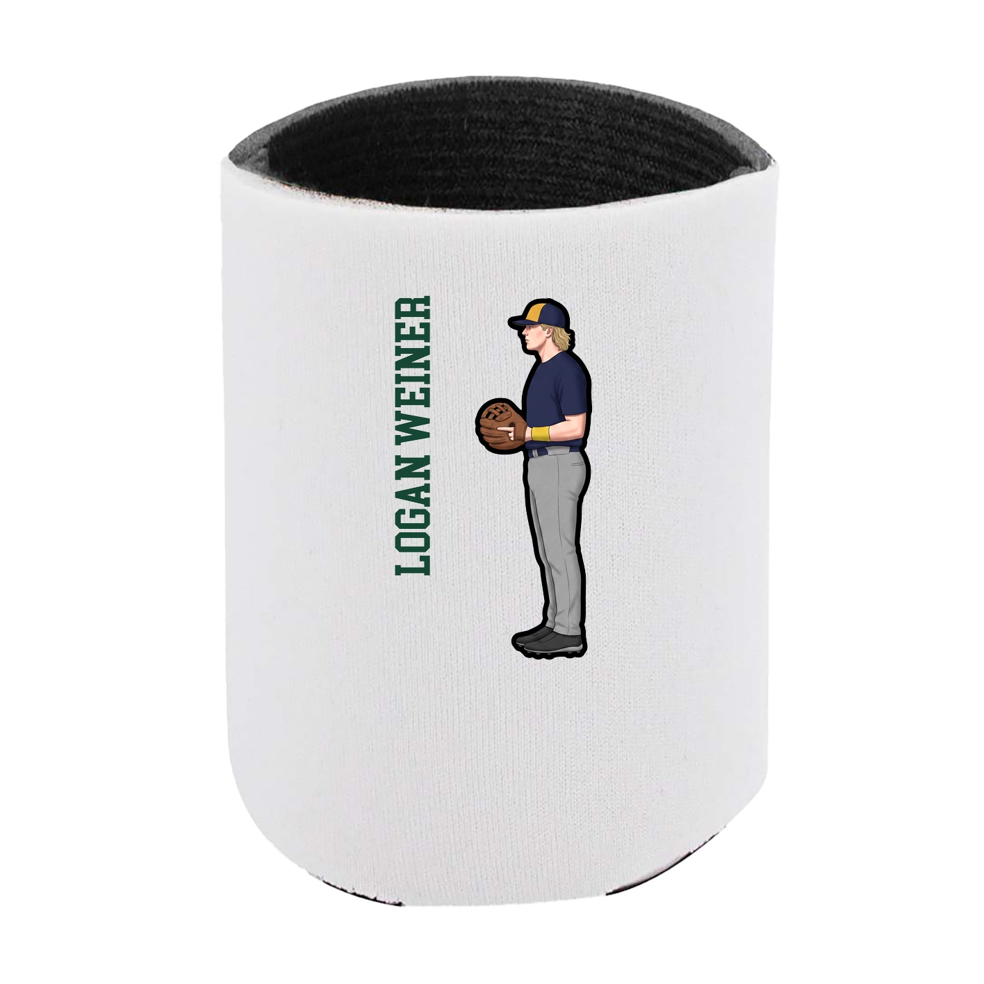 Can Holder — Name Vertical in White