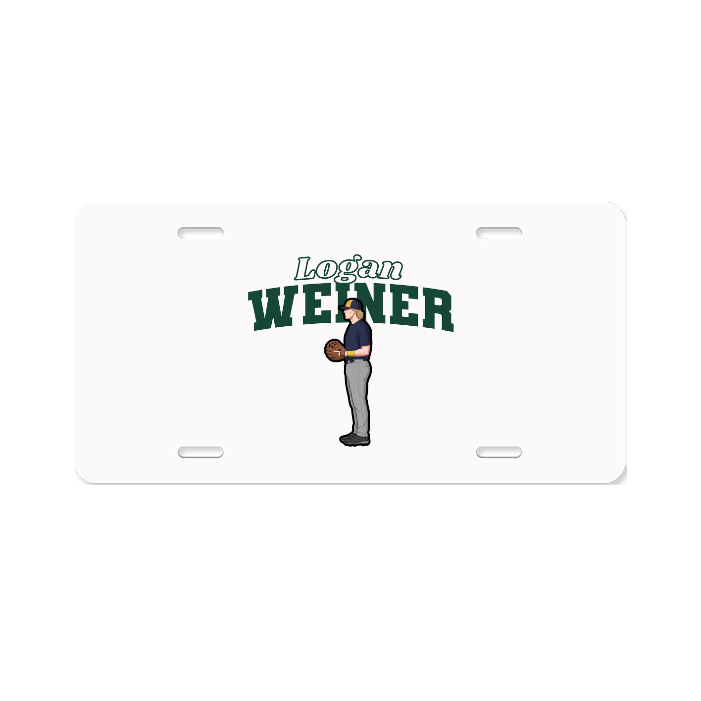 License Plate — Name Arch in Classic