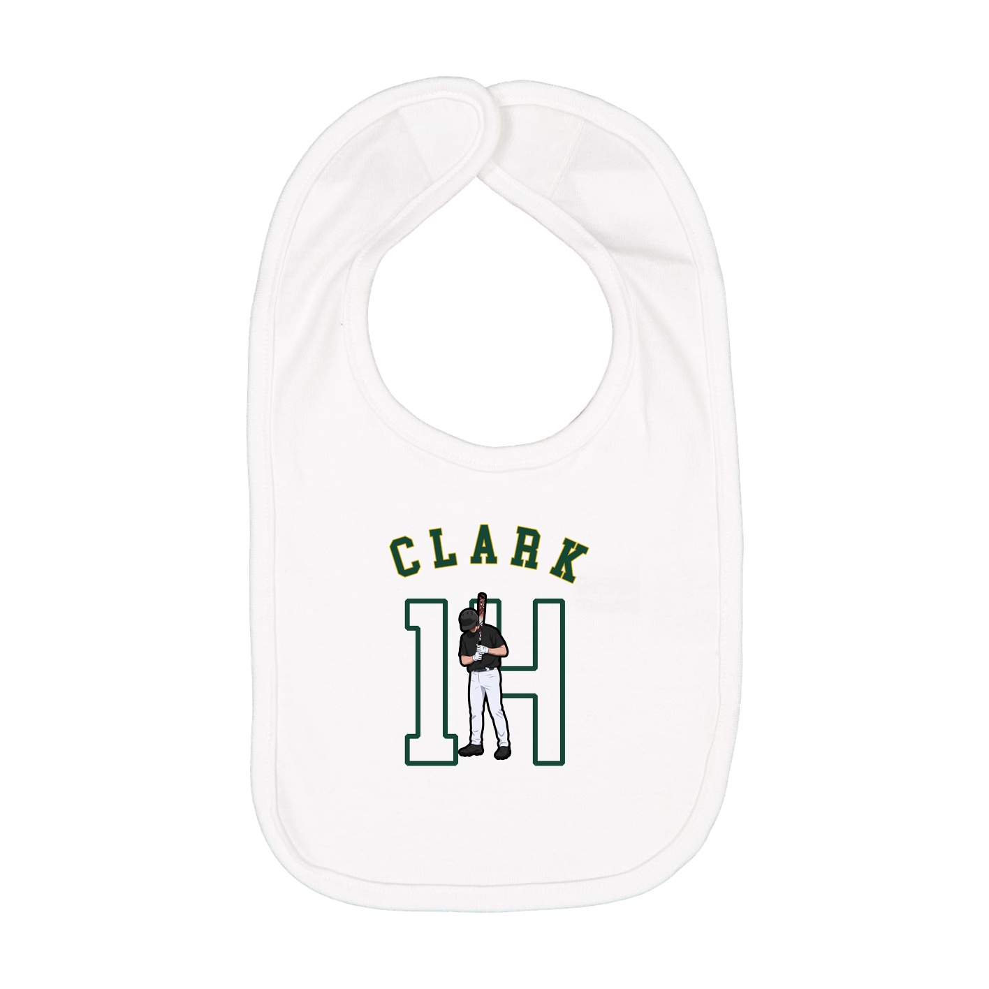 Infant Bib — Shirsey Arch in White