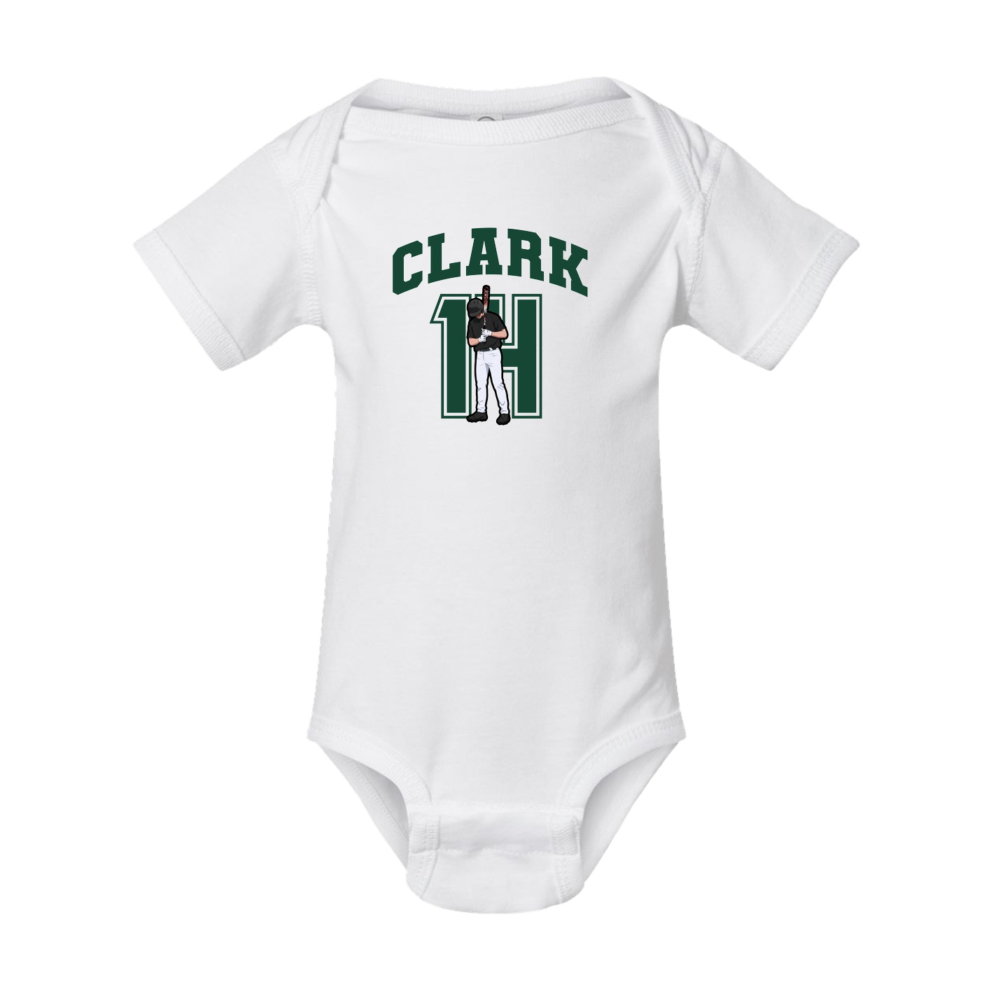 Baby Onesie — Number in White
