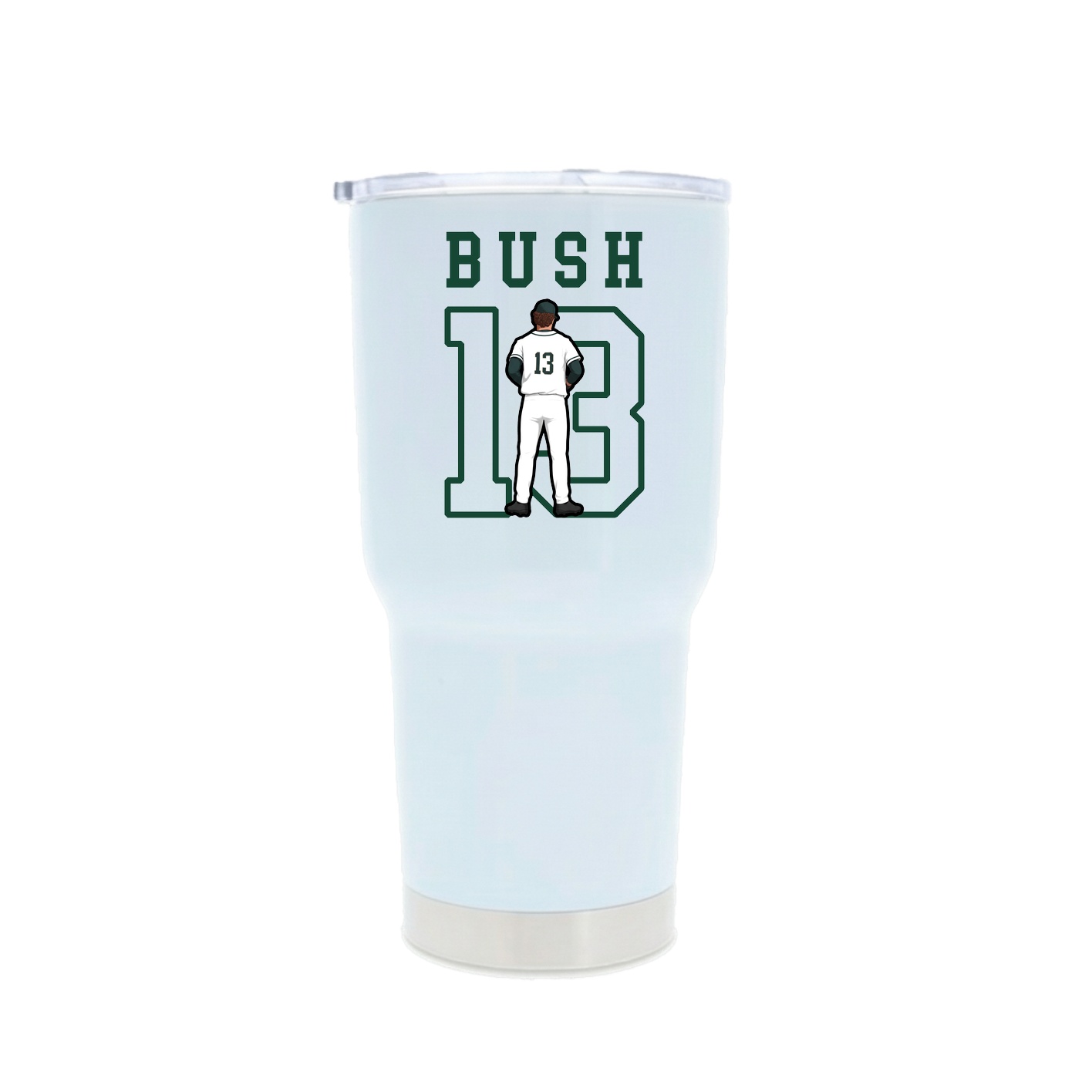 30oz Stainless Steel Tumbler — Shirsey in White