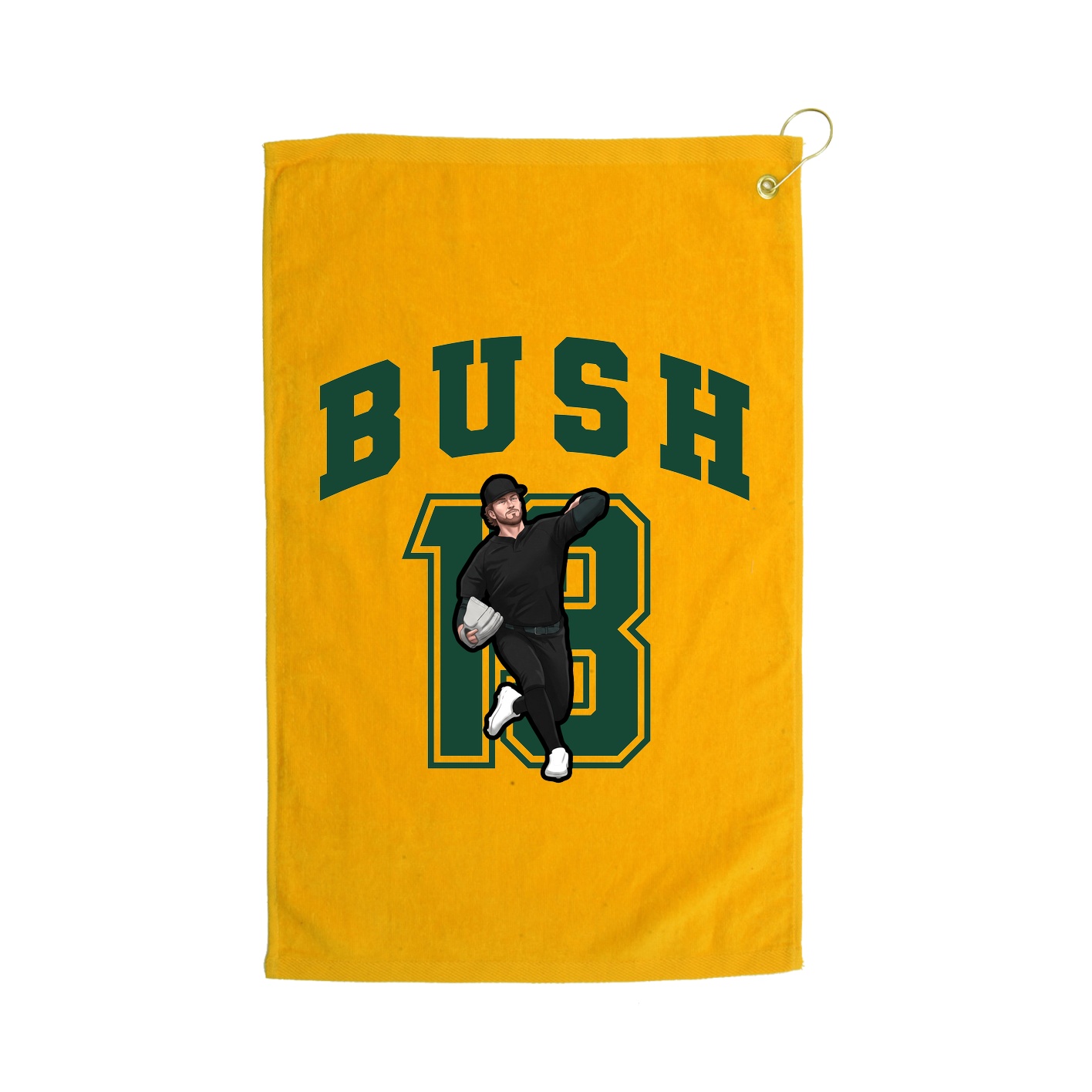 Golf Towel — Number in Gold