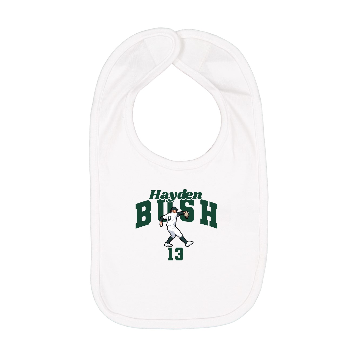 Infant Bib — Signature Arch in White
