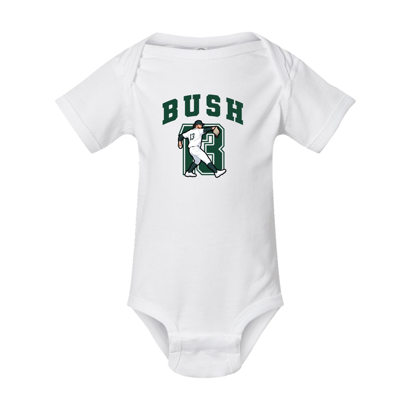 Baby Onesie — Number in White