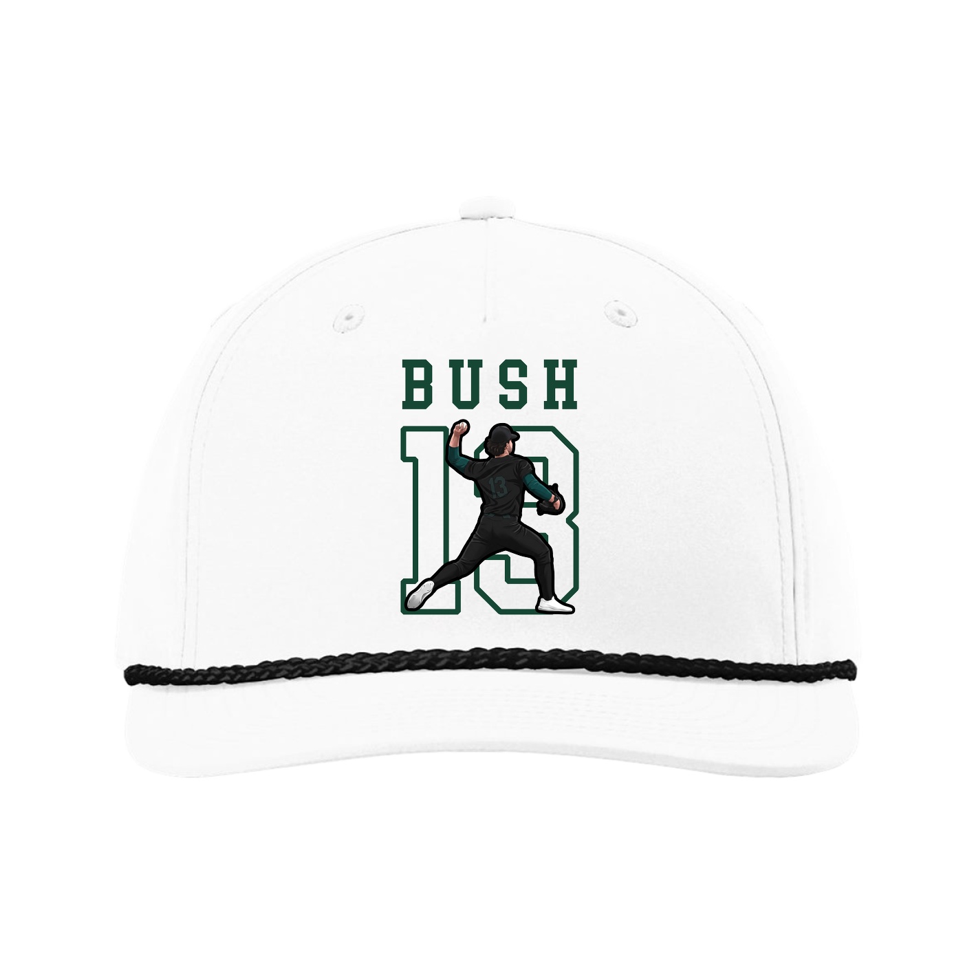 Five-Panel Classic Rope Cap — Shirsey in White