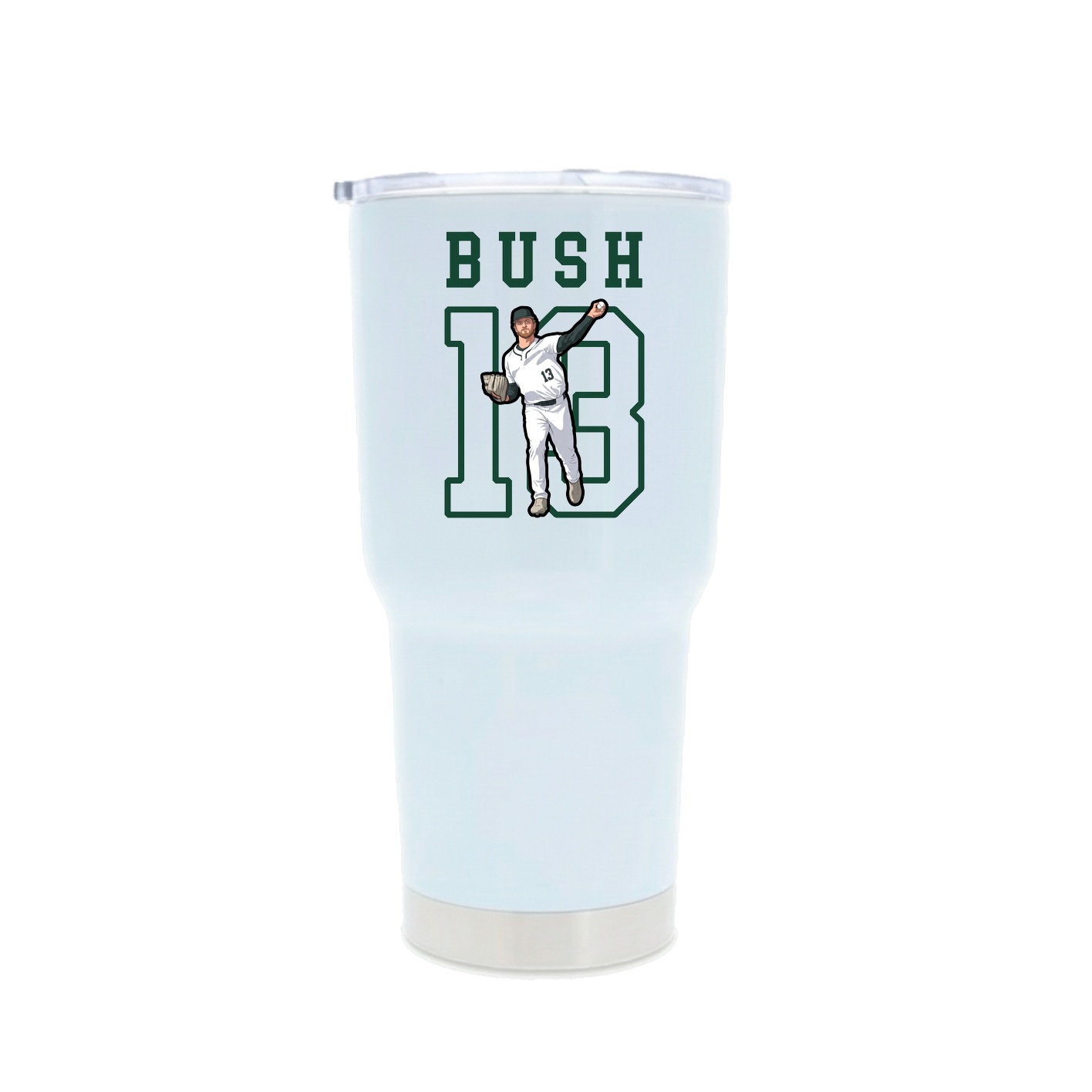 30oz Stainless Steel Tumbler — Shirsey in White