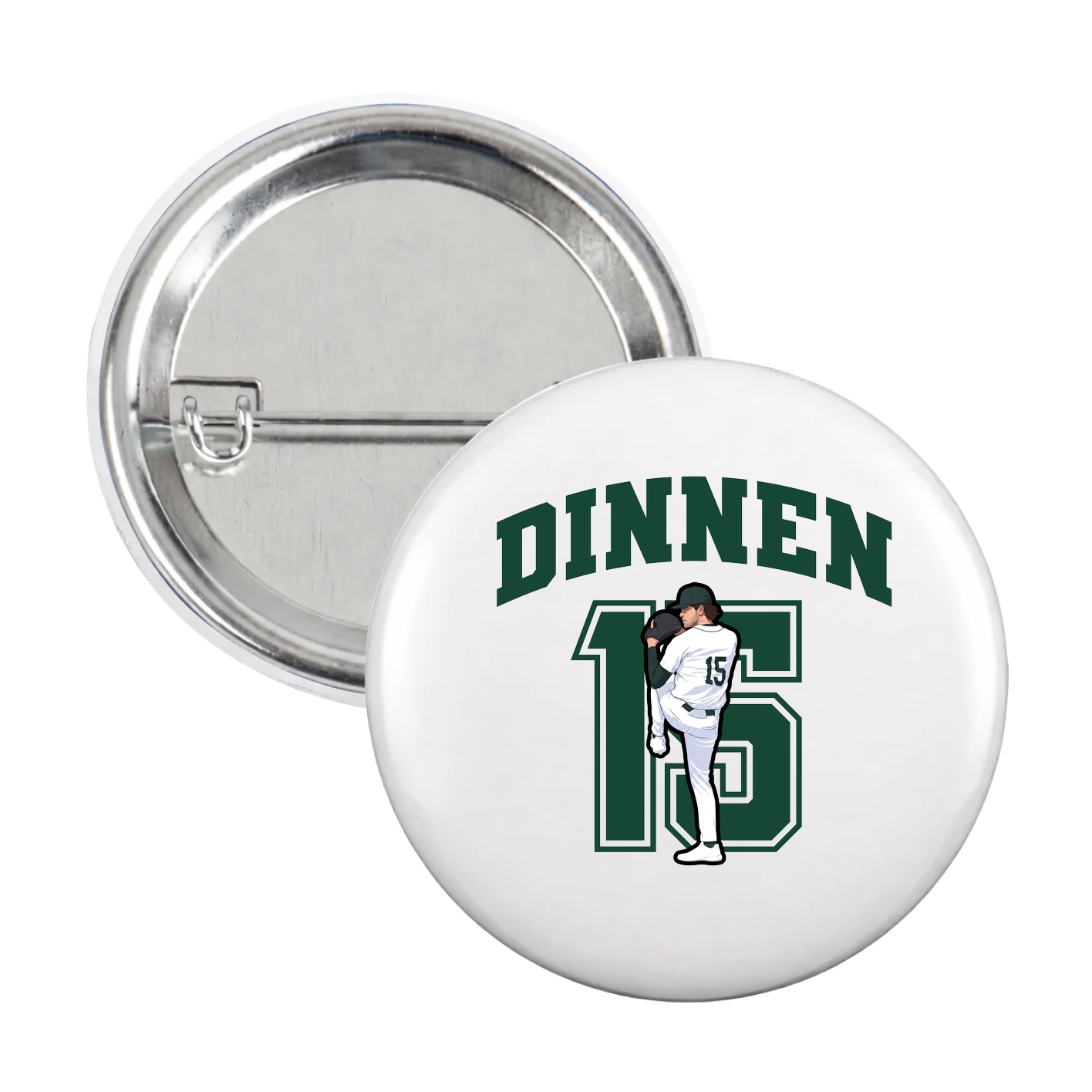 Game Day Button — Number in White