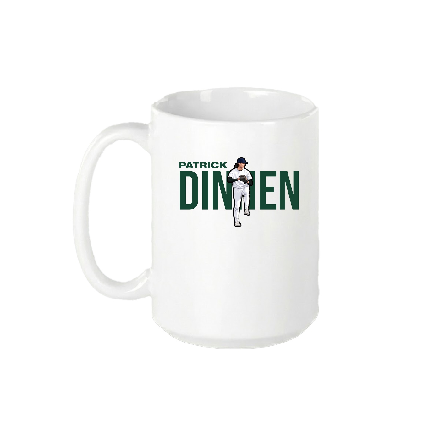 15oz Coffee Mug — Player Name in White