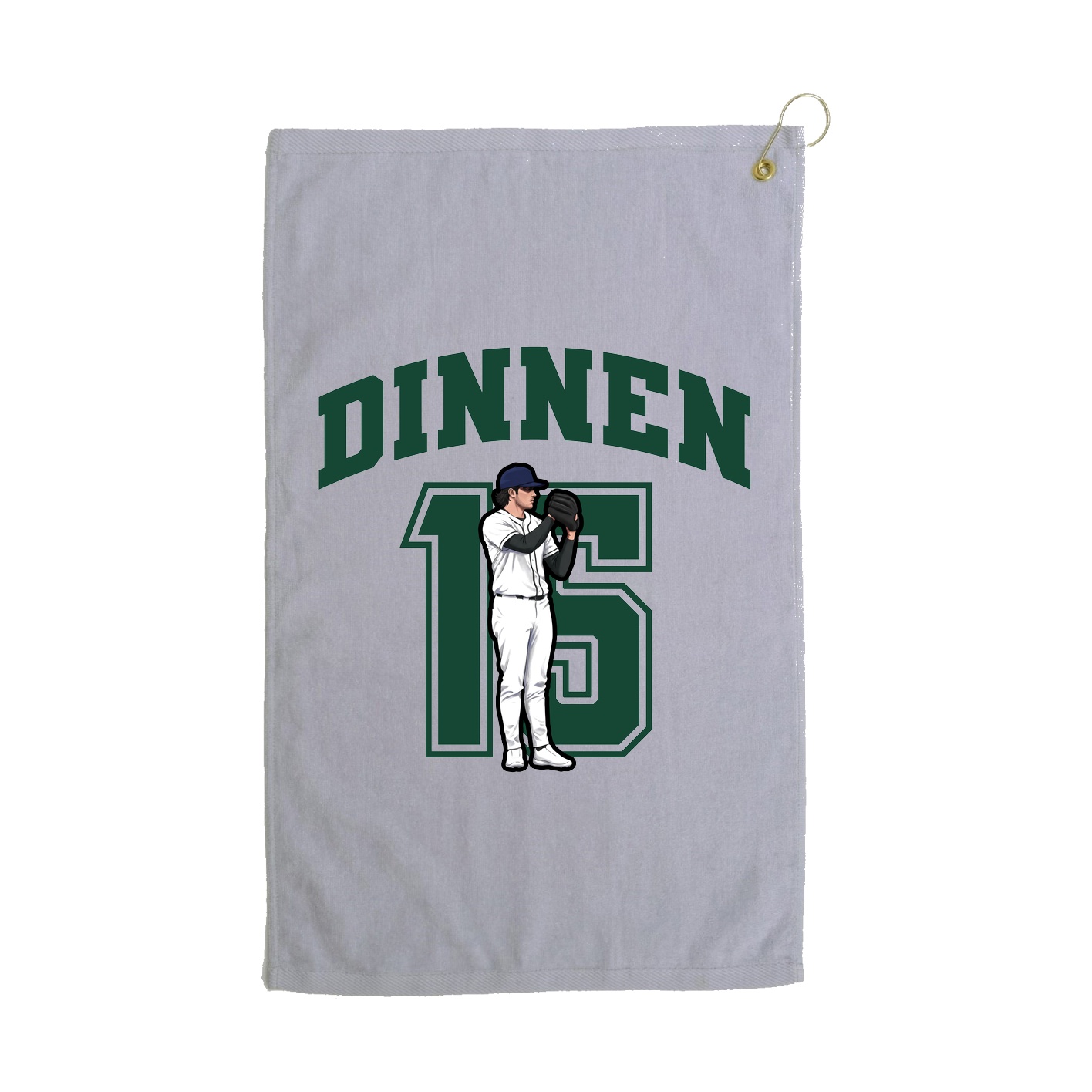Golf Towel — Number in Grey